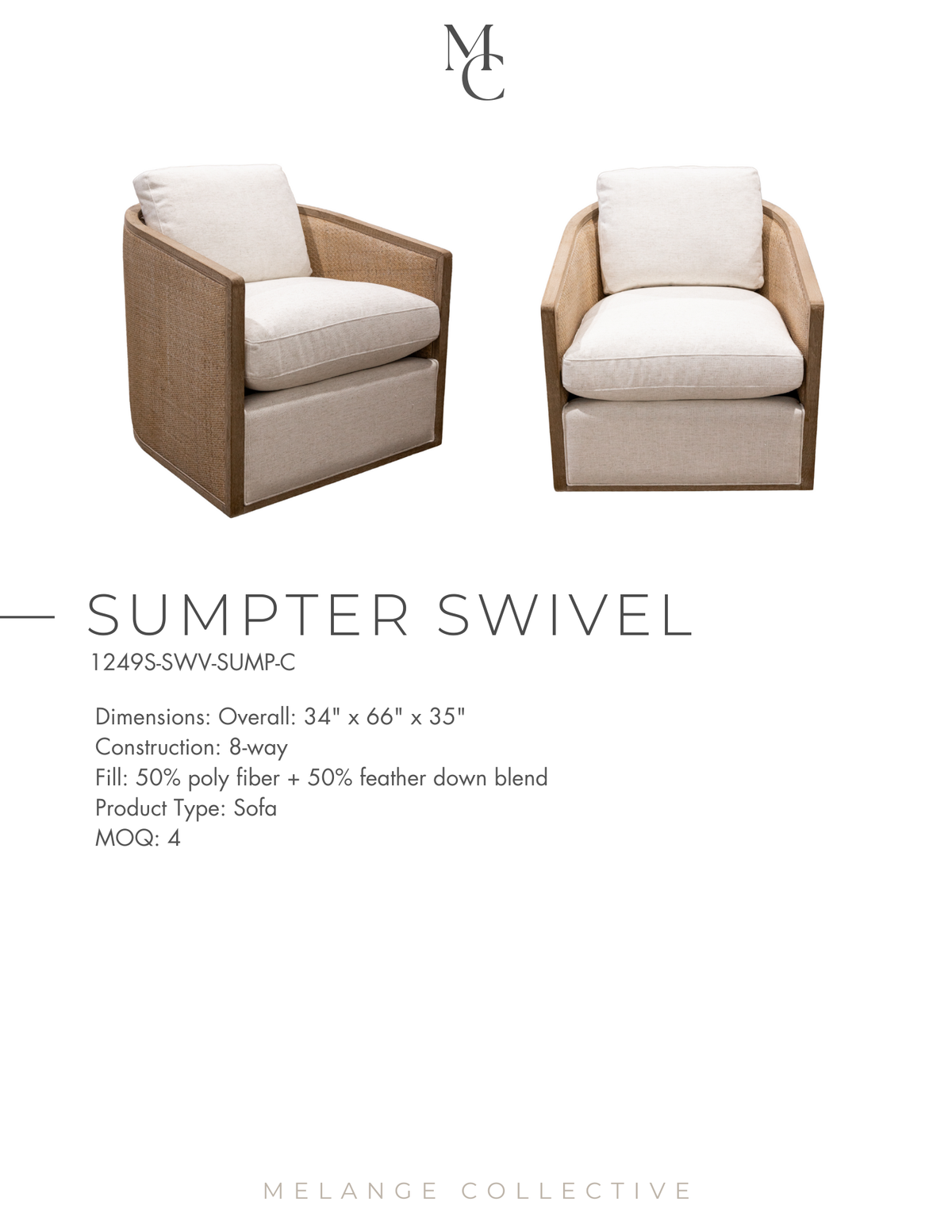 Sumpter Cane Swivel
