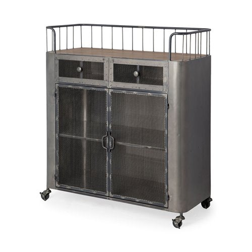 Udo Metal Frame Cabinet + Bar Cart