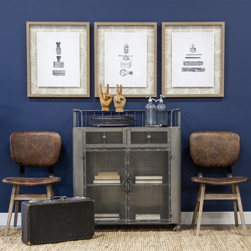Udo Metal Frame Cabinet + Bar Cart